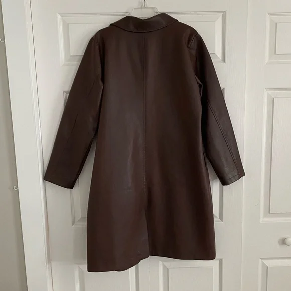 Long Faux Leather Coat - Picture 3 of 5